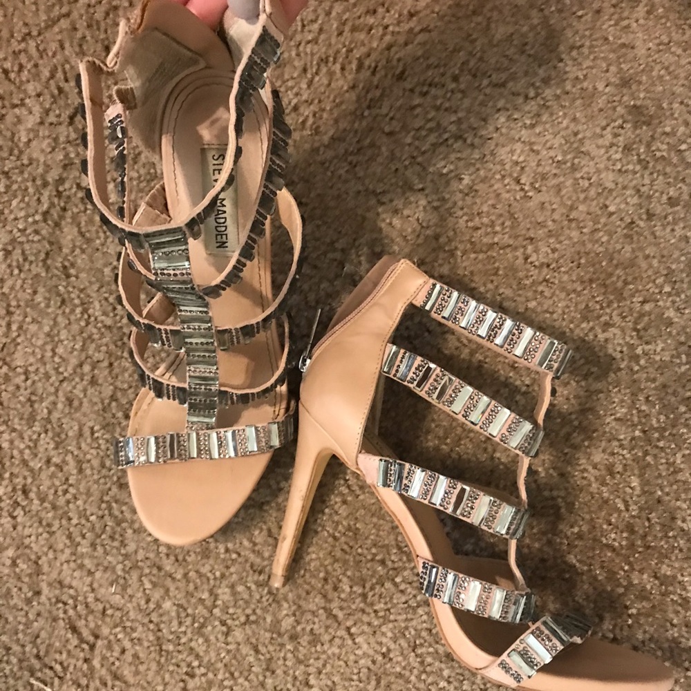 steve madden sparkly nude heels